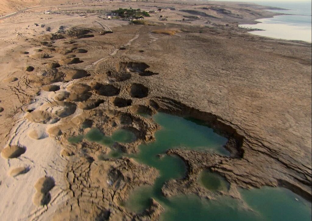 Dead sea aerial view